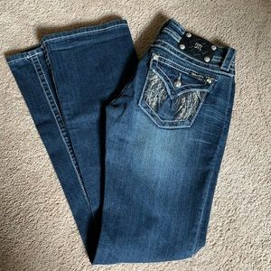 Miss Me boot cut blue jeans. Size 27